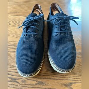 Johnston & Murphy Blue Oxford Shoes with Textured Fabric